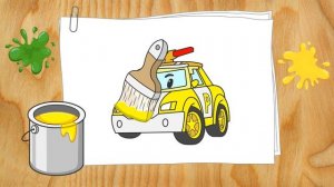 Мультик - Раскраска - Робокар Поли - Учим цвета. Robocar Poli - Learn Colors