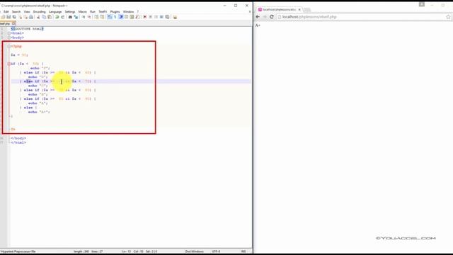 16. PHP ElseIf Statement смотреть онлайн