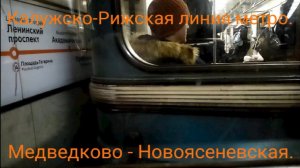 Калужско-Рижская линия метро. 81-717/714 "Номерной". Вид из угла вагона Медведково - Новоясеневская.