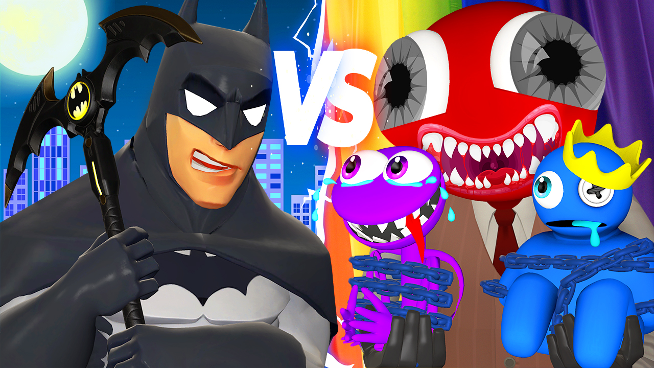 РАДУЖНЫЕ ДРУЗЬЯ vs БЭТМЕН - Фильм (Все Серии Ной Роблокс 3D Анимация Полная История) смотреть онлайн