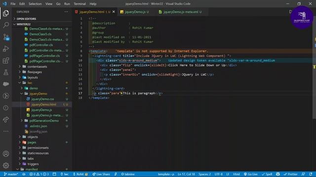 How to use jQuery in LWC(Lighting Web Component) in Salesforce? | #SalesforceHunt | #jquery смотреть онлайн