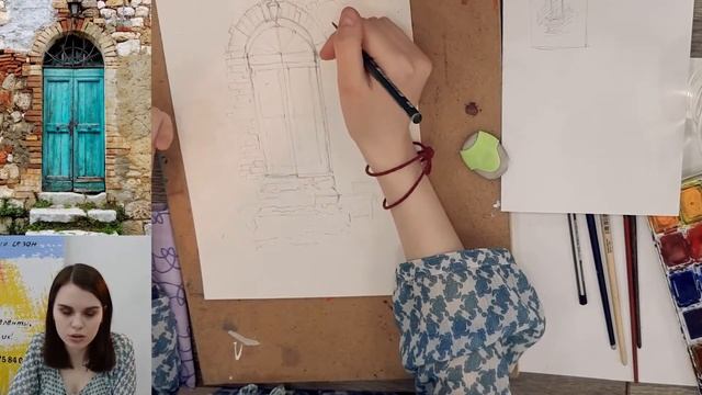 Архитектурный Скетчинг Акварелью / Набросок  #онлайншкола
