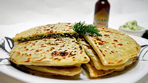Лепешки Чуду с сыром и зеленью - рецепт