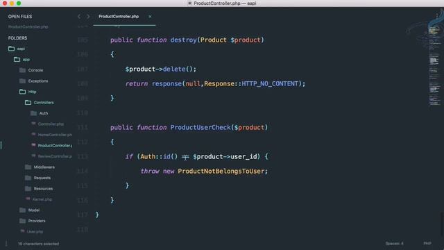 Ecommerce Restful API Laravel | Authorise Product Updates #18 смотреть онлайн