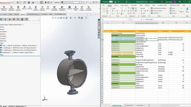 Solidworks Automation using Excel Add in смотреть онлайн