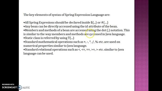 38.Spring Expression Language (SpEL) concept смотреть онлайн