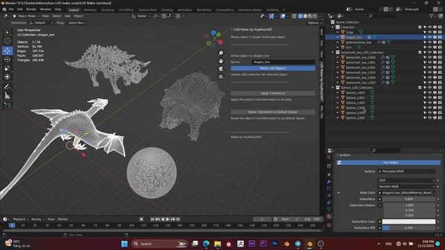 Create LODs In 1 CLICK | FREE Blender Addons #blender3d #blenderaddon #b3d #blender