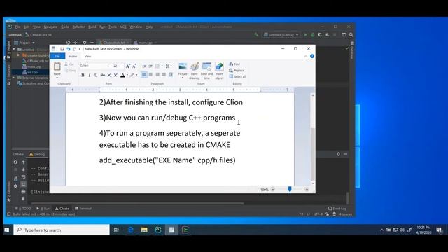How to run or debug C++ programs using CLion смотреть онлайн