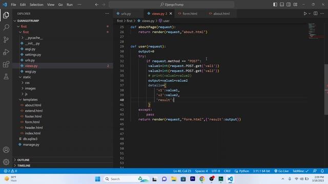 How to use the Post Method in Django ? #django #djangotutorial #programming смотреть онлайн