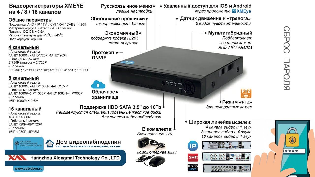 Сброс пароля на видеорегистраторах XMEYE (Xiongmaitech). Забыли пароль от видеорегистратора? Меняем! смотреть онлайн