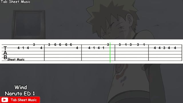 Naruto ED 1 - Wind Guitar Tutorial смотреть онлайн