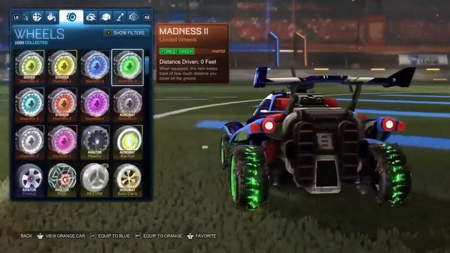 Rocket League | ALL PAINTED MADNESS II WHEELS смотреть онлайн