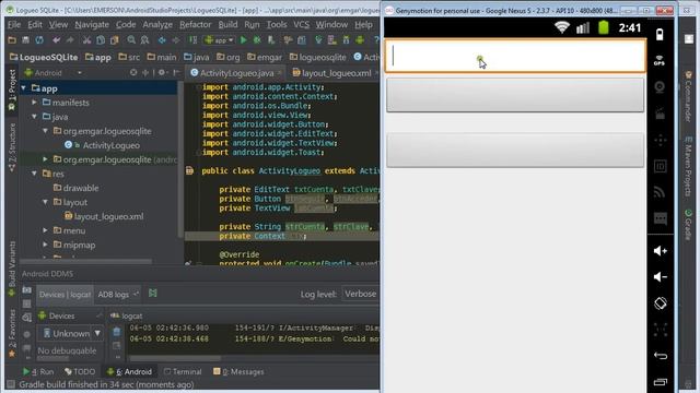 Android: Iniciar Sesión con SQLite Parte 2 de 4 смотреть онлайн