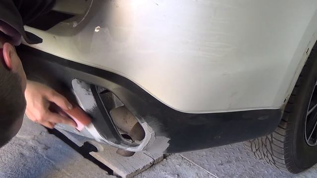 Mitsubishi Outlander - rear bumper repair. ремонт заднего бампера. Часть 1 смотреть онлайн