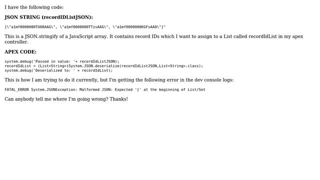 Salesforce: How do I deserialize my JSON string into List＜String＞? (2 Solutions!!) смотреть онлайн