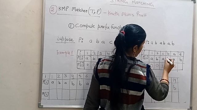 KMP string matcher part 1(calculate prefix function) смотреть онлайн