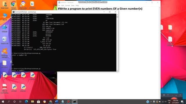 PYTHON:Write a program to print EVEN numbers(2,4,6,...N) OF a Given number(n)/VL INFOTECH смотреть онлайн