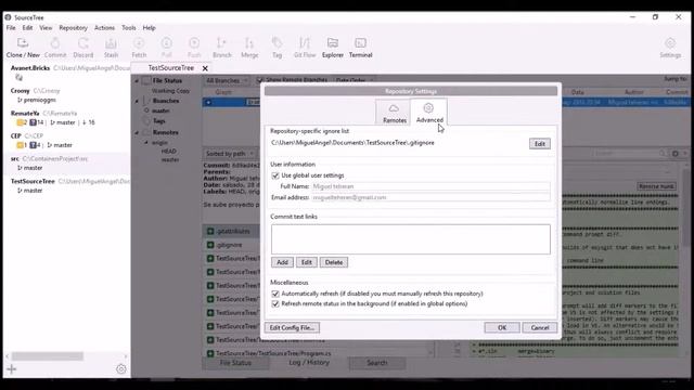 SourceTree - partes de la aplicación y como clonar un repositorio смотреть онлайн