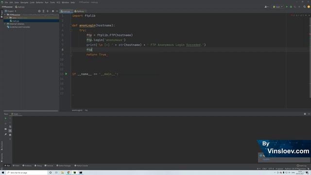 How to Build Anonymous FTP Scanner with Python смотреть онлайн
