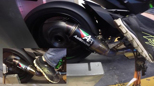 Austin Racing Kawasaki H2 Exhaust Inconel Full System Dyno смотреть онлайн