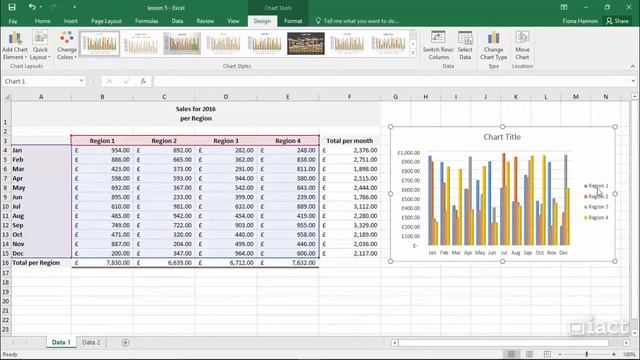 Quick Layouts - Excel 2016 Charts смотреть онлайн