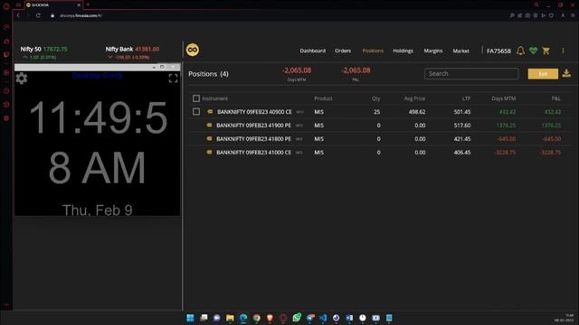 09-02-2023 | BANKNIFTY ITM OPTIONS | PYTHON TRADING BOT | #live #trades | #trading #vlog смотреть онлайн
