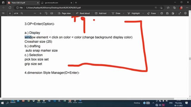 ( Class - 1.4) " OPTION " Setting in Autocad !! OP+Enter !! Autocad Important Command !! смотреть онлайн
