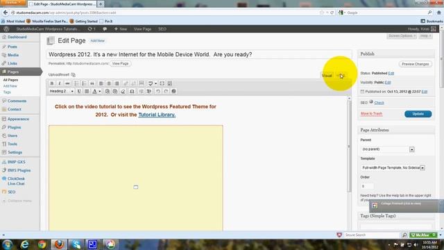 Static Homepage - Wordpress - Twenty Twelve Theme - Tutorial смотреть онлайн