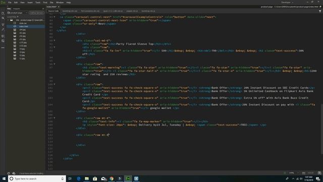 eCommerce product page design using Bootstrap4 html and css with code смотреть онлайн