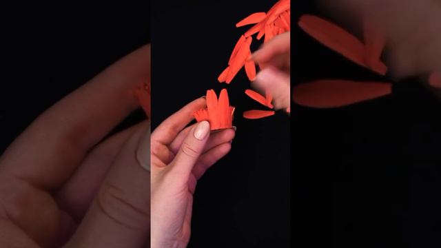 Гербера из гофрированной бумаги своими руками. смотреть онлайн