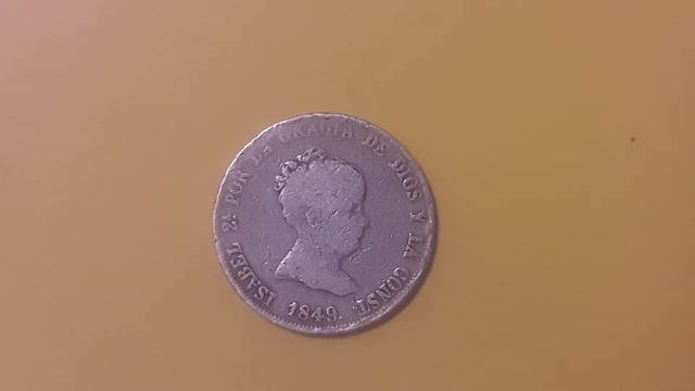 4 реала 1849 Изабелла 2 Испания ( 4 reals 1849 Spain ) смотреть онлайн