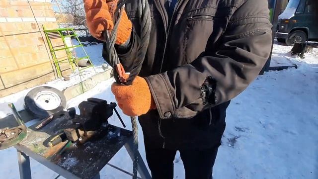 Заплетаем стальной трос в петлю по колхозному за 5 минут. смотреть онлайн