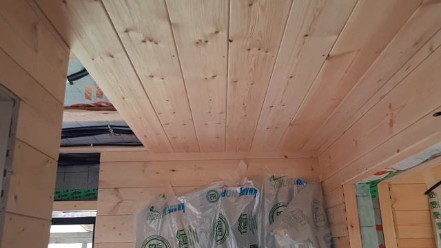 Ввод электричества в дом. Покраска фасада. Вагонка на потолок. смотреть онлайн