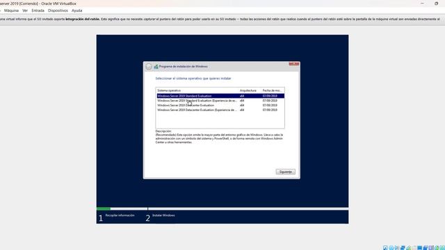 como instalar Windows server 2019 con entorno gráfico en VirtualBox смотреть онлайн