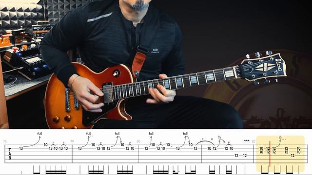 Pretty tied up | Guns n' Roses | guitar cover with solos + live tabs смотреть онлайн