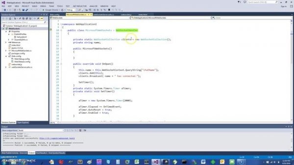 C# websockets with IIS Server in 5 minutes
