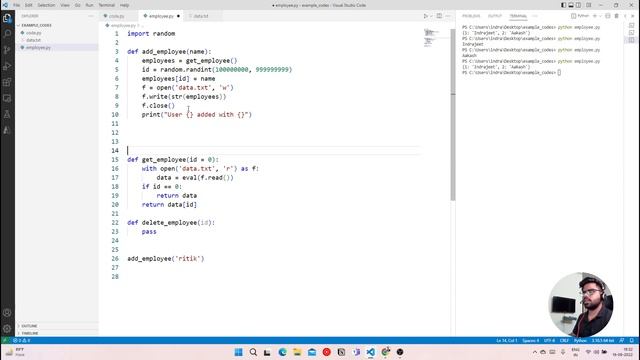 79. Add/Delete Employees | Employee Management | Python in Hindi смотреть онлайн
