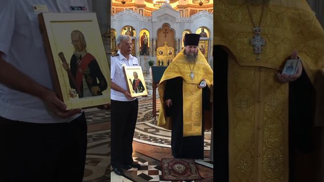 Чин освящения иконы Святого Праведного воина Феодора Ушакова «Севастопольской» смотреть онлайн