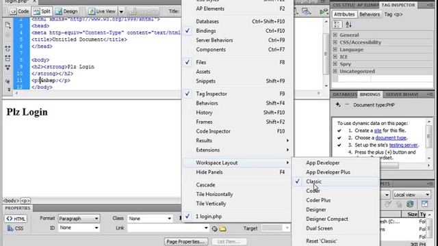 PHP MYSQL in Tamil How to create LogIn page part - 1 using dreamweaver смотреть онлайн