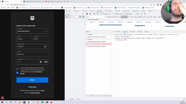 Epic Games Store UI- MaterialUI, ReactJS, TypeScript - Handling the registration #10 смотреть онлайн