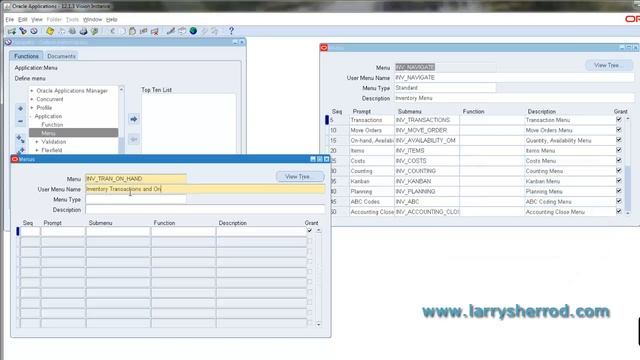 SYS Creating Custom Menus, Oracle Applications Training смотреть онлайн