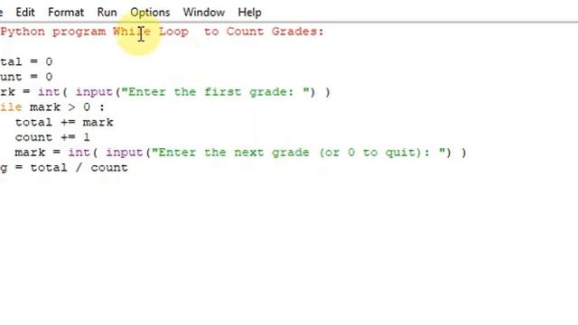 Python program While Loop to Count Grades смотреть онлайн