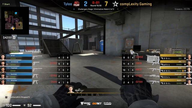 Starladder Berlin 2019 CS:GO | Challengers Stage Round 3 Elimin Match 6 (2/3) | compLexity vs TYLOO смотреть онлайн