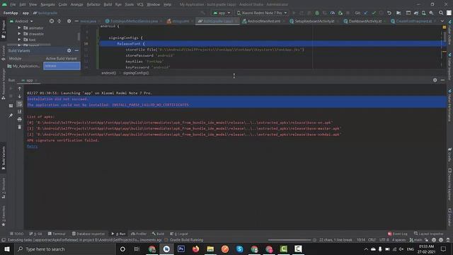 Install Parse Failed No Certificates In Android Studio смотреть онлайн