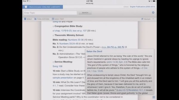 How to use Watchtower Online Library (wol.jw.org) on your iPad and iPhone
