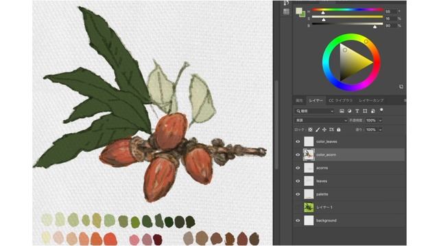 Digital painting acorns like acrylics смотреть онлайн
