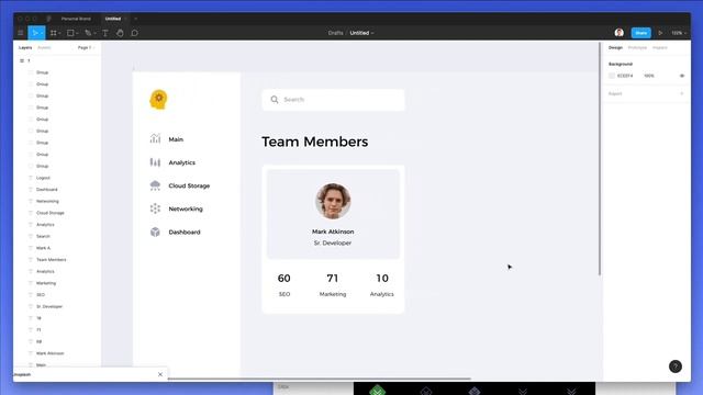 Design a UI Dashboard in Figma смотреть онлайн