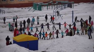 Сжигание чучела на праздник Масленицы.