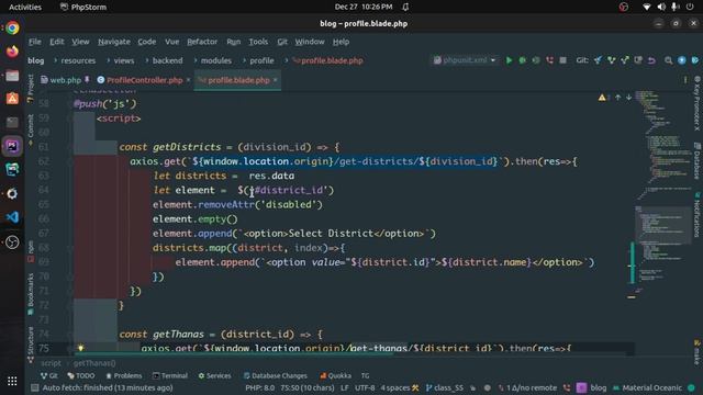 Laravel 9 Blog Project | Part -16 | User Profile Create and Update | Laravel Job | Web Learn BD смотреть онлайн