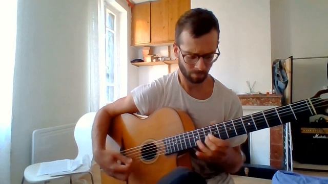 "Averse"-Jazz Manouche-Polka de Médard Ferrero à la guitare смотреть онлайн